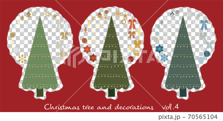 クリスマスツリーと飾り_04 70565104
