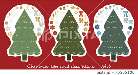 クリスマスツリーと飾り_06 70565106
