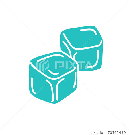 ice cubes doodle icon, vector color illustration ice cubes doodle icon, vector color illustration 70565439