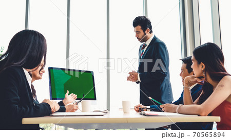 Business people in the conference room with green screen Business people in the conference room with green screen 70565894