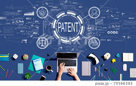 Patent concept with person using a laptop 70566393