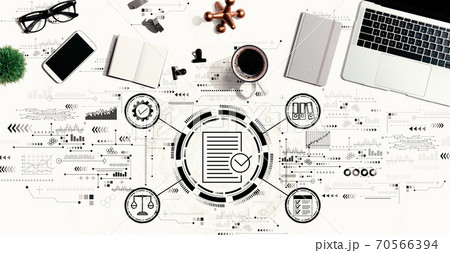 Compliance concept with a laptop computer 70566394