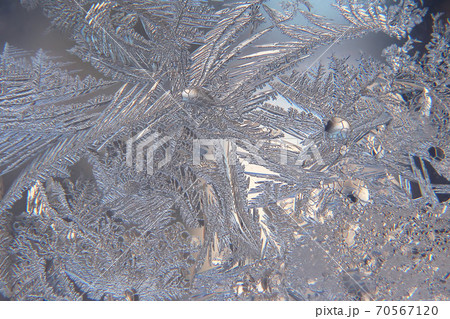 the unusual frost on a winter window 70567120