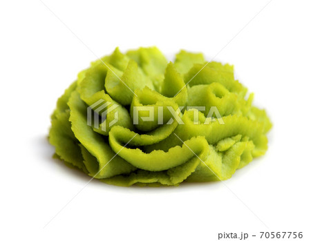 Wasabi portion on white background. 70567756