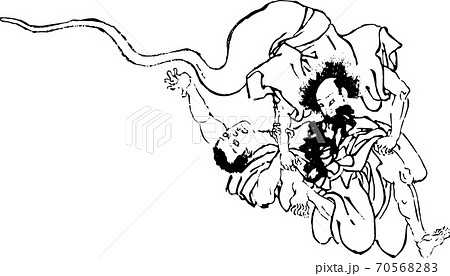 腸を食いちぎる幽霊のイラスト素材 7056