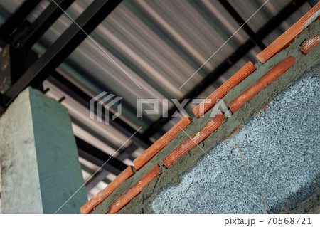Masonry wall in a residential building project 70568721