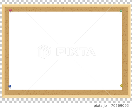 Corkboard memo paper copy paper pin text space copy space sideways 70569093