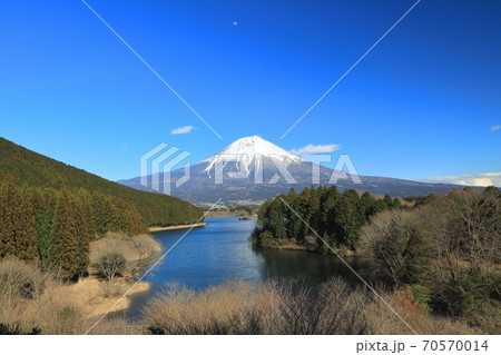 絶景　田貫湖からの富士山展望　静岡県富士宮市 70570014