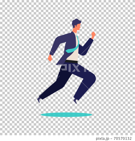 走り出すビジネスマンのイラスト 70570132
