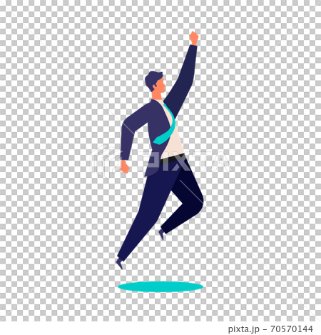 結果を掴むビジネスマンのイラスト 70570144