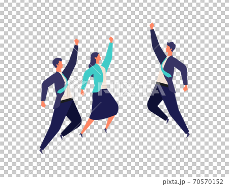 Illustration of a businessman grasping the result 70570152