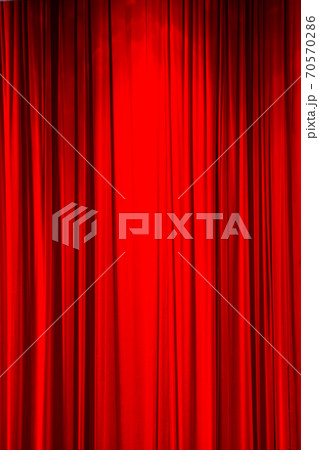 Red curtain background or backdrop copy-space, with folds and creases. Red curtain background or backdrop copy-space, with folds and creases. 70570286