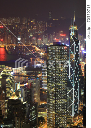 29 Sept 2007 Close up of the office building at night , hong kong 29 Sept 2007 Close up of the office building at night , hong kong 70570713