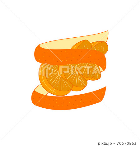 Orange With Peel illustration Design Slice Part 70570863