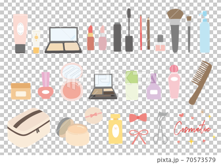 Various cosmetics Illustration set of cosmetics (without contour line) 70573579