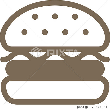 ハンバーガーアイコンイラスト 70574081
