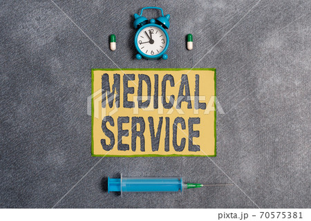 Word writing text Medical Service. Business Word writing text Medical Service. Business 70575381