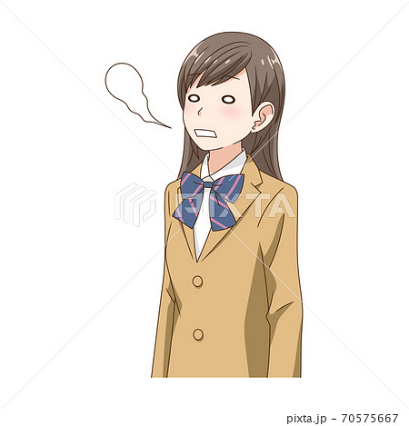 白目を剥く制服の女の子 70575667