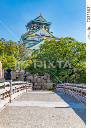 大阪城 極楽橋から3の写真素材