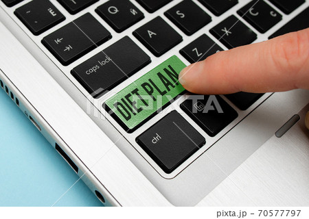 Text sign showing Diet Plan. Conceptual photo Text sign showing Diet Plan. Conceptual photo 70577797