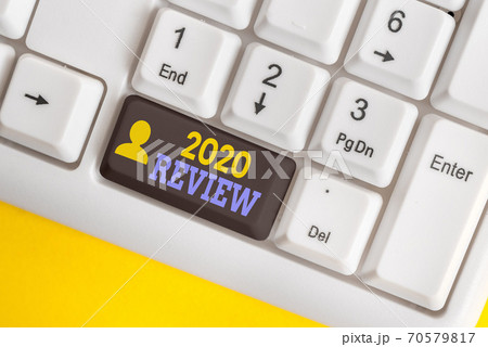 Handwriting text 2020 Review. Concept meaning 70579817