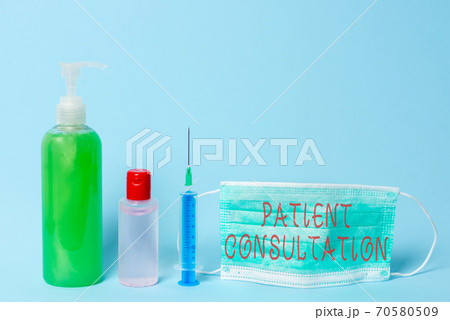 Word writing text Patient Consultation. Business 70580509