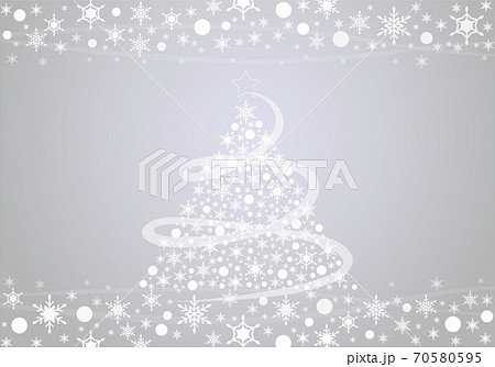 雪の結晶のクリスマスツリー イラストのイラスト素材