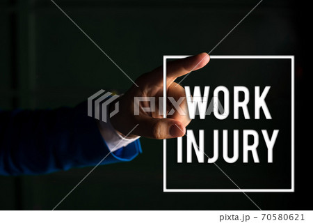 Text sign showing Work Injury. Conceptual photo 70580621