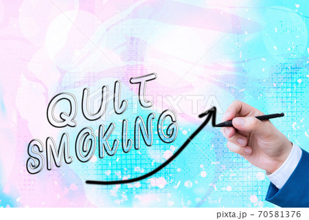 Text sign showing Quit Smoking. Conceptual photo 70581376