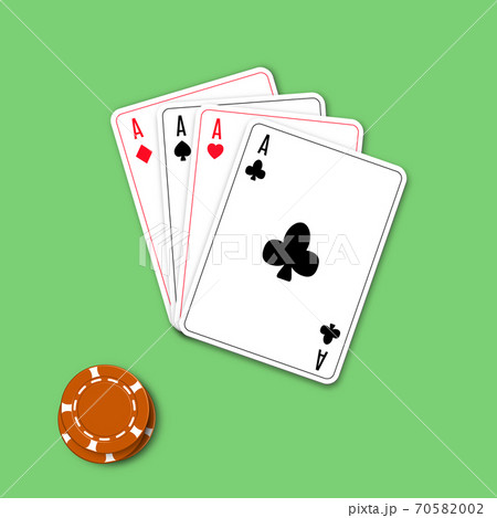 3D Casino chips and playing cards, vector illustration. 70582002