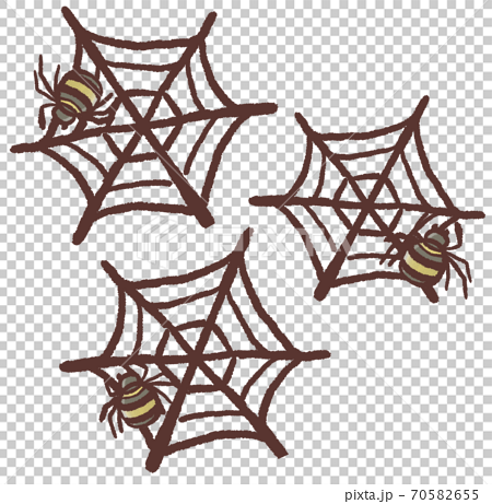 R もっとメルヘンなハロウィンせっと 蜘蛛の巣bのイラスト素材