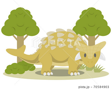 アンキロサウルス 恐竜のイラスト素材