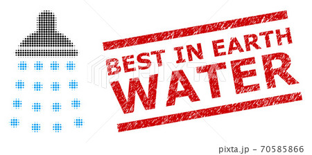 Grunge Best in Earth Water Stamp and Halftone Dotted Shower Grunge Best in Earth Water Stamp and Halftone Dotted Shower 70585866