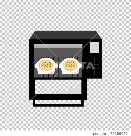 オーブンでグラタンを焼くイラスト 70586672