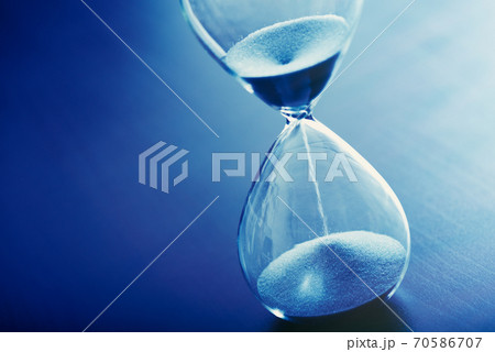 Time past concept with hourglass 70586707