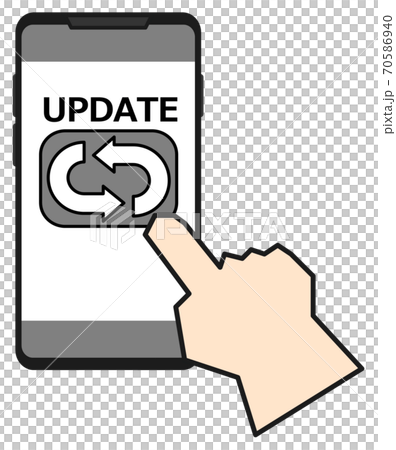 Illustration to update the smartphone to the latest 70586940
