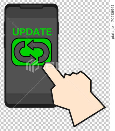 Illustration to update the smartphone to the latest 70586941