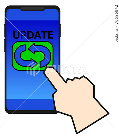 スマホを最新に更新するイラスト 70586942