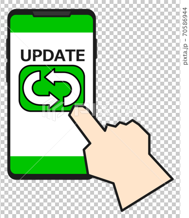 Illustration to update the smartphone to the latest Illustration to update the smartphone to the latest 70586944