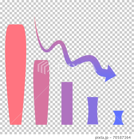 Graph descending image - Stock Illustration [70587164] - PIXTA
