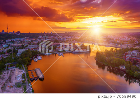 Sunset over Dnipro 70589490