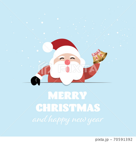 Merry Christmas and Happy New Year, Santa claus with greeting card. Merry Christmas and Happy New Year, Santa claus with greeting card. 70591392