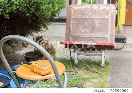 建築現場の荷揚げ機 建築現場の荷揚げ機 70592065