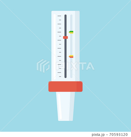 Peak flow meter device that measures the amount of air a person can forcefully blow out of their lungs. 70593120