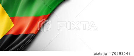 Azawad MNLA flag isolated on white banner Azawad MNLA flag isolated on white banner 70593545
