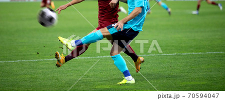 banner of soccer game players fighting for football 70594047