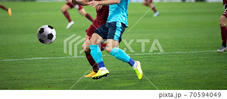 banner of soccer game players fighting for football 70594049