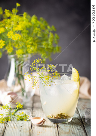Brine cocktail in a glass Brine cocktail in a glass 70595234