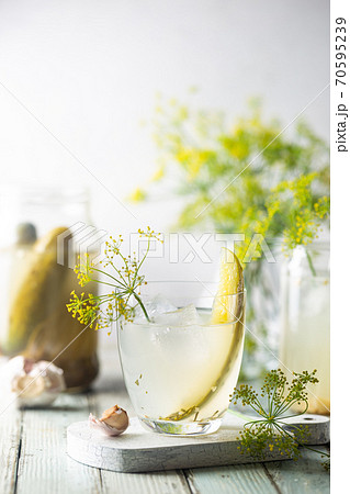 Brine cocktail in a glass 70595239