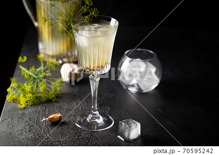 Brine cocktail in a glass 70595242
